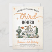 ウェスタンヴィンテージ砂漠カウボーイ3rd誕生日 招待状 (正面)
