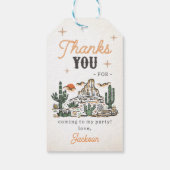 ウェスタンヴィンテージ砂漠ファースト・ロデオ1歳の誕生日 ギフトタグ (裏面)