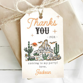 ウェスタンヴィンテージ砂漠ファースト・ロデオ1歳の誕生日 ギフトタグ