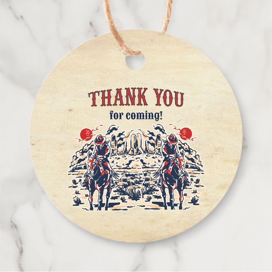 ウェスタンヴィンテージ砂漠ファースト・ロデオ1歳の誕生日 フェイバータグ