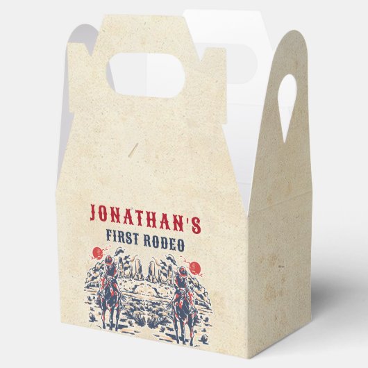 ウェスタンヴィンテージ砂漠ファースト・ロデオ1歳の誕生日 フェイバーボックス (オープン)