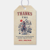 ウェスタンヴィンテージ デザート ファースト ロデオ 1歳の誕生日 ギフトタグ (正面)