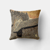 ウェスタン初期のカントリーの古い納屋 クッション (裏面)