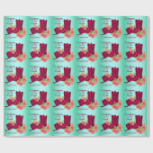 ウェスタン卒業式ロデオカウボーイブーツハットパーソナル ラッピングペーパー (フラット)