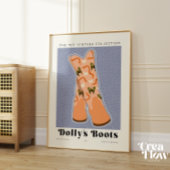 ウェスタン名門私立校風のブーツウォールアートデコール ポスター