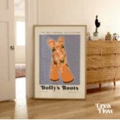 ウェスタン名門私立校風のブーツウォールアートデコール ポスター