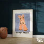 ウェスタン名門私立校風のブーツウォールアートデコール ポスター