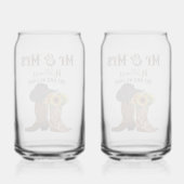 ウェスタン夫人結婚周年記念の家族名Est ガラス缶 (裏面)