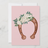 ウェスタン女性のカーボーイの最初の誕生日ロデオ赤ちゃん女の子 招待状 (裏面)