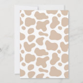 ウェスタン女性のカーボーイカウビーガールプリントベビーシャワー 招待状 (裏面)