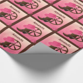 ウェスタン女性のカーボーイカスタムギフトラップ ラッピングペーパー (角)