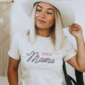 ウェスタン女性のカーボーイカスタムロデオママ Tシャツ