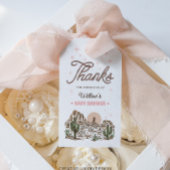 ウェスタン女性のカーボーイガールベビーシャワーの好意 ギフトタグ