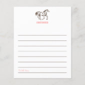 ウェスタン女性のカーボーイガールベビーシャワーアドバイスカード (裏面)