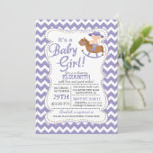 ウェスタン女性のカーボーイガールベビーシャワー招待状 招待状 (スタンド正面)