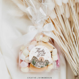 ウェスタン女性のカーボーイガールベビー感謝していシャワーオール ラウンドシール