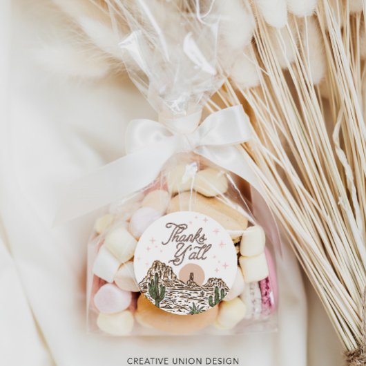 ウェスタン女性のカーボーイガールベビー感謝していシャワーオール ラウンドシール