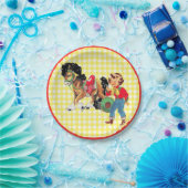 ウェスタン女性のカーボーイキッドと馬パーティー ペーパープレート (パーティー)