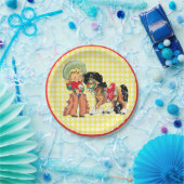 ウェスタン女性のカーボーイキッドと馬パーティー ペーパープレート (パーティー)