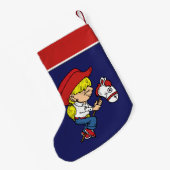 ウェスタン女性のカーボーイキッドオンスティックホース スモールクリスマスストッキング (裏面 (吊り時))