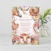 ウェスタン女性のカーボーイキンセアニェラバースデーパーティー 招待状 (スタンド正面)