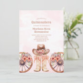 ウェスタン女性のカーボーイキンセアニェラバースデーパーティー 招待状 (スタンド正面)