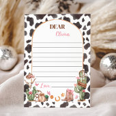 ウェスタン女性のカーボーイタイムカプセルノートメッセージカード サンキューカード