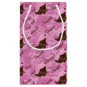 ウェスタン女性のカーボーイハット&ブーツプリント抱き枕 スモールペーパーバッグ (裏面)