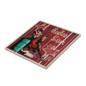 ウェスタン女性のカーボーイバレルレーシングロデオスター タイル (側面)