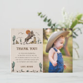 ウェスタン女性のカーボーイバースデーパーティーサンキューカード 招待状 (スタンド正面)