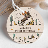 ウェスタン女性のカーボーイバースデーパーティー フェイバータグ