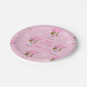 ウェスタン女性のカーボーイパーティーピンク ペーパープレート (アングル)