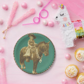 ウェスタン女性のカーボーイパーティー紙プレート ペーパープレート (パーティー)