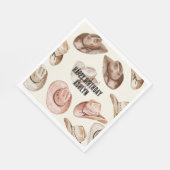 ウェスタン女性のカーボーイピンクブラウンハッツ誕生日 スタンダードランチョンナプキン (角)