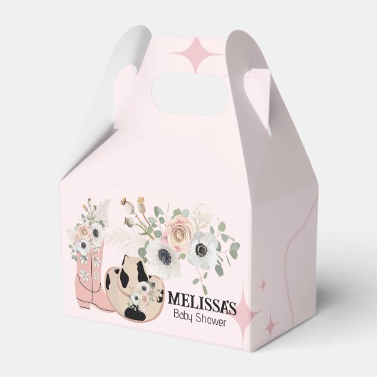 ウェスタン女性のカーボーイピンクブーツハットカスタムズ フェイバーボックス (正面サイド)