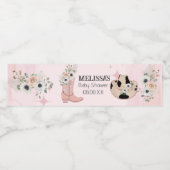 ウェスタン女性のカーボーイピンクブーツハットカスタムズ ペットボトルラベル (シングルラベル)