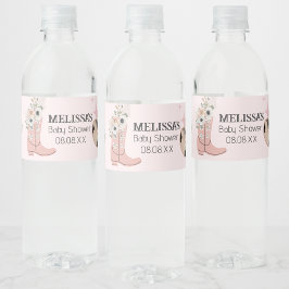 ウェスタン女性のカーボーイピンクブーツハットカスタムズ ペットボトルラベル