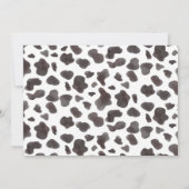 ウェスタン女性のカーボーイピンクボウ誕生日フォト招待状 サンキューカード (裏面)