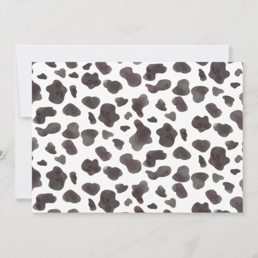 ウェスタン女性のカーボーイピンクボウ誕生日フォト招待状 サンキューカード (裏面)