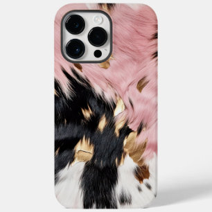 ウェスタン女性のカーボーイピンク白黒金ゴールド Case-Mate iPhone 14 PRO MAXケース