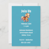 ウェスタン女性のカーボーイファーストロデオ誕生日カスタム 招待状 (裏面)