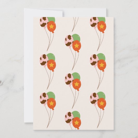 ウェスタン女性のカーボーイファーストロデオ誕生日招待状 招待状 (裏面)