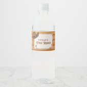 ウェスタン女性のカーボーイファーストロデオ誕生日 ペットボトルラベル (正面)