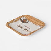 ウェスタン女性のカーボーイファーストロデオ誕生日 ペーパープレート (傾斜あり)