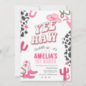 ウェスタン女性のカーボーイファーストロデオ 招待状 (正面)
