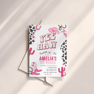 ウェスタン女性のカーボーイファーストロデオ 招待状