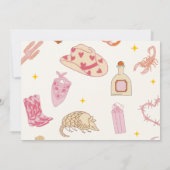 ウェスタン女性のカーボーイファースト・ロデオ1歳の誕生日フォト 招待状 (裏面)