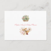 ウェスタン女性のカーボーイフローラブーツおむつラッフル エンクロージャーカード (裏面)