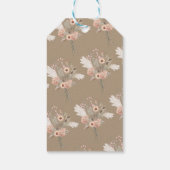 ウェスタン女性のカーボーイフローラブーツシャワー ギフトタグ (裏面)