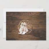 ウェスタン女性のカーボーイブライダルシャワーカントリーシ結婚ック 招待状 (裏面)